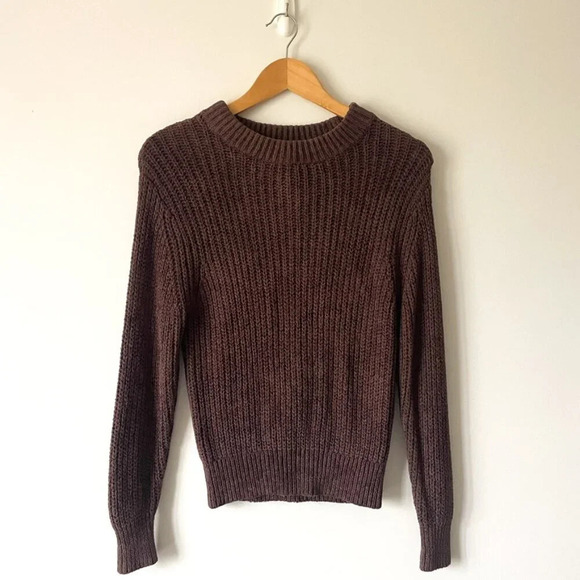 Aritzia  Wilfred Essential Chenille Sweater Chocolate Brown Size XXS - Picture 4 of 8